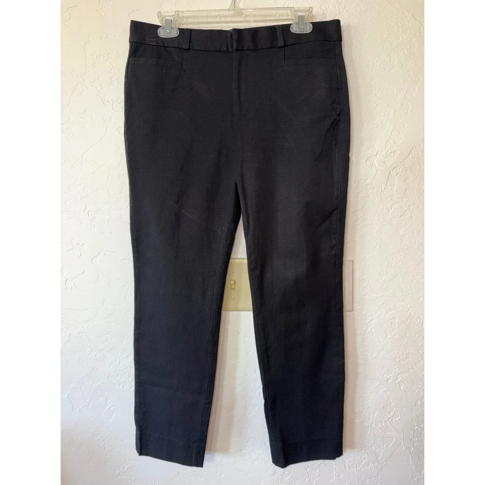 Banana Republic Curvy Pants‎ Black Size 8 Dark Academia Minimalist Career